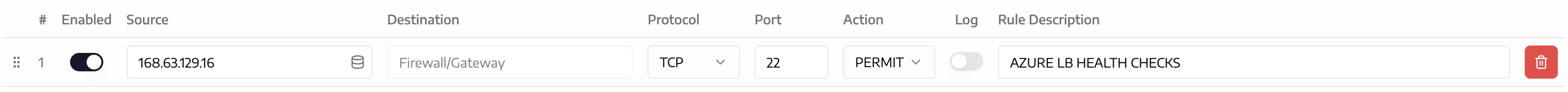 Azure Load Balancer Health Check Rule