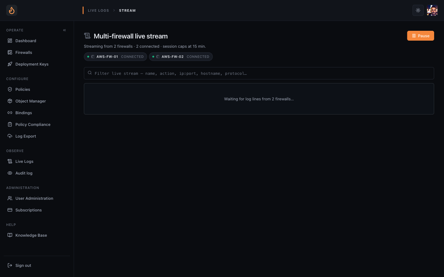 Merged fleet stream